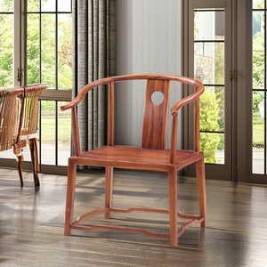 Chaise de salle à manger classique en teck de style Ming chinois, durable, confortable et écologique, pour la maison et le bureau - Product Image 4