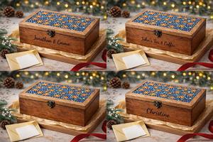 Caja de madera con estampado floral, caja de joyería para jardín, caja de madera impresa, caja de almacenamiento para regalo femenino, cajas de almacenamiento decorativas - Product Image 2