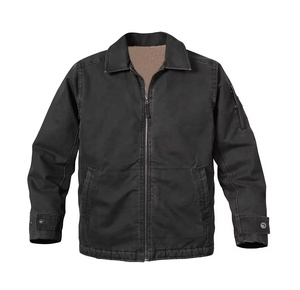 <b>Men</b> Winter Heavyweight <b>Canvas</b> Vintage Work <b>Jacket</b> Distress Sherpa Lined Mechanic Work <b>Jacket</b> - Product Image 1