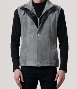 Chaqueta de Cuero Marrón Casual para Hombre, Chaqueta de Motociclista de Cuero de Moda de Alta Calidad con Cremallera Personalizada al por Mayor - Product Image 1