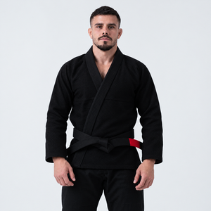 Kimono de Jiu Jitsu Brasileño Negro Hecho en Pakistán, Uniforme BJJ con Logotipo Bordado Personalizado, Ropa de Artes Marciales al por Mayor, Fabricación OEM - Product Image 1