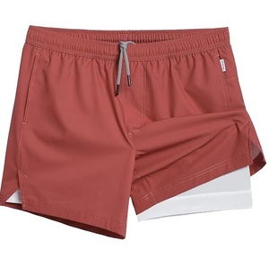Shorts de sport pour hommes à motif color block et rayures intérieures, idéal pour la course, l'entraînement, la gym, la plage et les activités aquatiques - Product Image 6