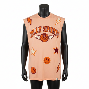 Camiseta sin mangas de algodón premium para mujer, estilo streetwear, con apliques bordados y estampado de logotipo, camisetas sin mangas de algodón para mujer - Product Image 1