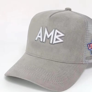 Casquette Trucker Personnalisée en Daim à 5 Panneaux avec Patch 3D en Relief, Faible MOQ, Fabrication OEM, Broderie de Haute Qualité - Product Image 5