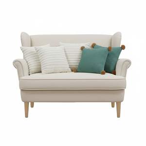 SOGA 5-Piece Decorative Pillow Set Sage Green Ribbed Pillowcase with <b>Pom</b>-<b>Poms</b> and <b>White</b> Textured Design Model D0100X3KDKT - Product Image 1