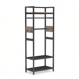 Appendiabiti a Doppio Livello Autoportante in Metallo e Ferro per Armadio e Soggiorno, Versatile Soluzione per Conservare Vestiti e Scarpe - Product Image 2