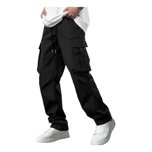 Pantalon cargo moderne slim pour homme en sergé de coton extensible, coupe ajustée à la cheville, style décontracté chic, multi-poches, pour l'extérieur - Product Image 2