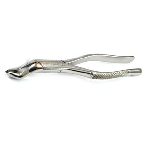 Achetez des forceps chirurgicaux pour l'extraction dentaire Fig.53L pour les molaires supérieures, avec poignée dentelée antidérapante, forceps d'extraction. - Product Image 2