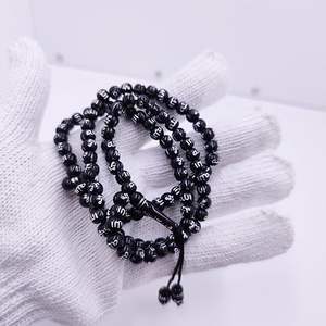 Collier de perles de prière islamique gravé Allah & Muhammad, Misbaha Tasbeeh Sibha 7mm pour musulmans - Product Image 3