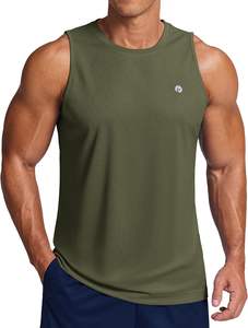 Débardeur Homme Sans Manches Écologique en Polyester/Coton à Séchage Rapide pour la Gym, l'Entraînement, la Course et les Activités Sportives - Product Image 4
