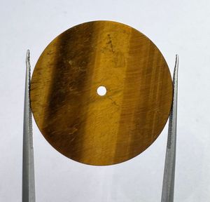 Esfera de reloj de ojo de tigre natural de 31,50 mm × 1,50 mm, esfera de reloj personalizada en marrón dorado - Product Image 4