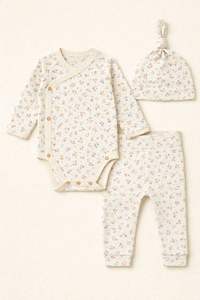 JALBEBE Set Unisex per Neonati Ecologico e Lavabile con Chiusura a Bottoni, Tutina a Maniche Lunghe e Leggings in Morbido Tessuto - Product Image 5