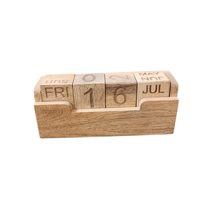 Calendario Numérico de Adviento de Bloques de Madera Hechos a Mano, Calendarios de Escritorio de Madera de Alta Calidad al Mejor Precio para Decoración del Hogar y la Oficina - Product Image 1