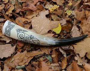 Auténtica Jarra Vikinga Ecológica para Beber, Hecha a Mano, de Cuerno Natural Pulido, Taza Medieval para Cerveza, Decoración del Hogar, Fiesta Nórdica - Product Image 3