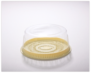 Taiwan Recyclable Plastic Round Cake <b>Container</b> with Clear Lid and Embossing Food Grade Cake Packaging - Product Image 2