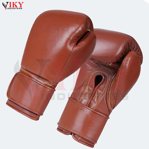 Guantes de Boxeo de Cuero Genuino Marrón Clásico, con Etiqueta Privada, Multicapa, Precio al por Mayor, Buen Proveedor, Marca Personalizada - Product Image 1