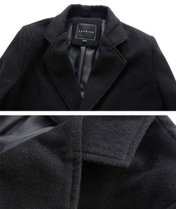 Manteau en laine de chameau pour femme, long, à simple boutonnage, col à revers, manteau d'hiver - Product Image 6