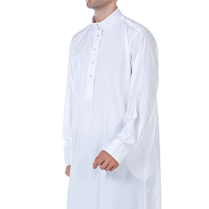 Saudi <b>Men's</b> Islamic Clothing Long Sleeve Juba <b>Thobe</b> Hot Selling Arab Jubba with Custom Logo - Product Image 5