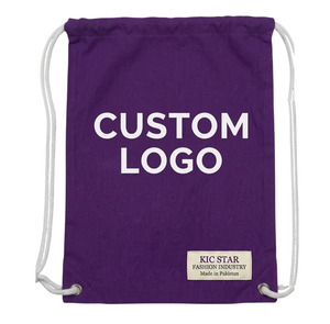 กระเป๋าเป้สะพายหลังแบบมีเชือกผูก ผลิตจากโพลีเอสเตอร์ พิมพ์โลโก้ตามสั่ง น้ำหนักเบา เหมาะสำหรับออกกำลังกายและเดินทาง ผลิตในประเทศปากีสถาน - Product Image 2