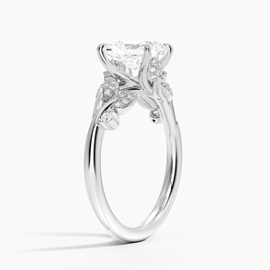 BOJ <b>Ring</b> 033 Radiant Cut <b>925</b> <b>Silver</b> Canopy Diamond & Rhodium Plated Wedding <b>Ring</b> 2ct D Color VVS1 Moissanite GRA Certified <b>Ring</b> - Product Image 2