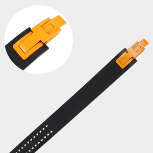 Adjustable Pu Leather Non-Slip Weightlifting <b>Belt</b> Black Orange <b>Red</b> Training Support Universal Fit 15 lb Load Capacity - Product Image 4