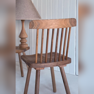 Silla de Comedor Moderna, Duradera y Minimalista, Hecha a Mano en Madera de Nogal Sólido, sin Brazos, para Restaurantes y Hostelería - Product Image 2