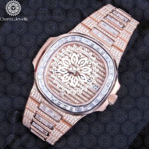 Charm_Jewels Luxury Stainless Steel <b>Watch</b> 38mm Round Dial Analog Quartz Movement Unisex Fashion Bracelet with Sapphire Window - Product Image 2