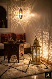<b>Decor</b> Inspired Handmade Eco-Friendly Metal <b>Moroccan</b> Lantern with Intricate Patterns for Christmas Ambient Mood Lighting - Product Image 5