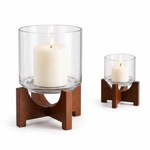 Juego de Portavelas de Madera de Lujo, Moderno y Decorativo, para Velas de Pilar, Decoración del Hogar - Product Image 2