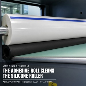 Rollo de Papel Sintético PP con Adhesivo Suave para Limpieza de Rodillos de Silicona, Eliminación de Partículas de Polvo en Cuartos Limpios, 20m X 600mm - Product Image 6