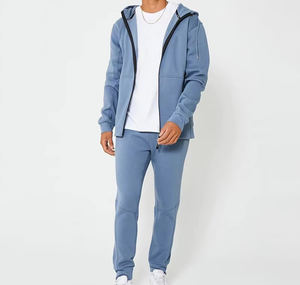 Conjunto de Sudadera con Capucha y Pantalones Jogger Oversize de Algodón Grueso con Cordón y Puños, Estampado Personalizado, de Felpa Francesa para Hombre - Product Image 2