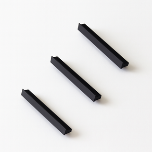 Hot Selling Wholesale Hardware Supplies Modern Matte Black Aluminum Alloy Edge <b>Pull</b> Handle for Kitchen Bathroom Cabinet <b>Drawer</b> - Product Image 2