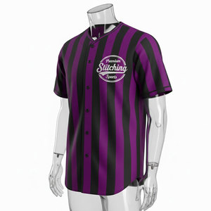 Custom Sublimation <b>Baseball</b> Jersey Latest Design Your Own Button Team Uniform Breathable Quick Dry 100% Polyester Anti-Bacterial - Product Image 2