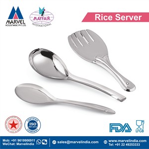 <b>Stainless</b> <b>Steel</b> Rice Ladle | Rice Serving Spoon | Hotel & Restaurant <b>Kitchen</b> <b>Utensil</b> | Wholesale & OEM - Product Image 2