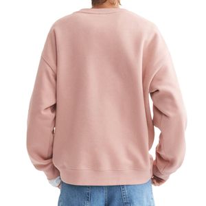 Sweat-shirt oversize à col rond pour femme, pull à manches longues en polaire avec bordure côtelée, coupe ample, vêtement décontracté streetwear - Product Image 2