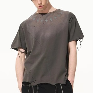 เสื้อยืดไทไดขนาดใหญ่พิเศษ ผ้าฝ้าย 100% เนื้อหนา สไตล์สตรีทแวร์ เสื้อยืดเปล่า ยูนิเซ็กส์ ทรงหลวม ล้างสีแบบแอซิด เสื้อยืดฤดูร้อน - Product Image 1