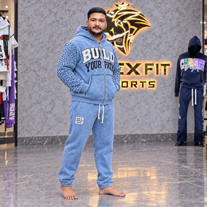 Conjunto de Sudadera con Capucha y Pantalones Jogger de Forro Polar Grueso Lavado, Unisex, Personalizado, Estilo Oversize, Chándal Casual, Fabricantes de Ropa con Etiqueta Personalizada OEM - Product Image 2