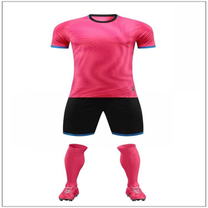 Men's Soccer Uniform Set <b>Short</b> Sleeve Crew Neck Gradient Blue Black <b>Shorts</b> Moisture Wicking Spandex/Cotton Breathable Front - Product Image 3