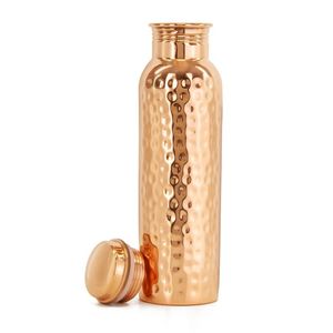 Elegant Pure Copper Eco-Friendly CE Certified Water Bottle Decorative Engraved Metal Flask for Wellness Lifestyle Home Decor - Product Image 6