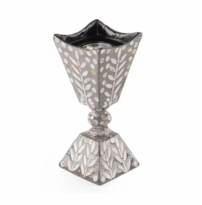 MOP Shell Inlay Resin Bakhoor Burner With Leaf Pattern <b>Square</b> Base Aromatic Holder All-Season Decorative Fragrance Burner - Product Image 5
