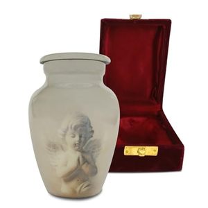 Urna Funeraria de Aluminio Majestic para Guardar Cenizas, con Cierre Roscado Decorativo y Acabado Exterior Refinado - Product Image 1