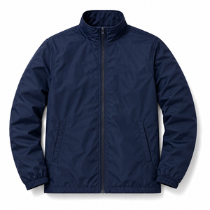 Wholesale Coated Stand Eco-friendly Slim Fit Windbreaker <b>Jacket</b> <b>Lightweight</b> Men Outdoor Waterproof <b>Casual</b> Hooded OEM/ODM Front - Product Image 1