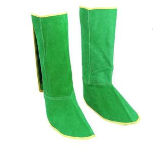 Guêtres de soudage en cuir résistantes à la chaleur, protections pour les jambes et les pieds, couvre-chaussures pour la sécurité pendant le soudage - Product Image 4