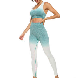 Ensemble de legging et soutien-gorge de sport sans couture, respirant et personnalisé, 2 pièces, pour femmes, vêtements de sport, avec les meilleurs services OEM - Product Image 6