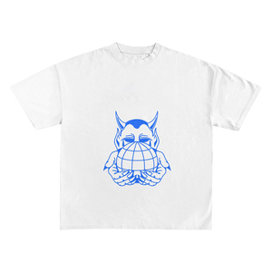 เสื้อยืดโอเวอร์ไซส์พรีเมียม ผ้าฝ้าย 240 พร้อมลายกราฟิกเทวดาปีศาจสีขาว พิมพ์แบบ DTG เสื้อผ้าสตรีทแวร์สั่งทำพิเศษ ผ้า 220 กรัม มีสินค้าพร้อมส่งจำนวนมาก - Product Image 3
