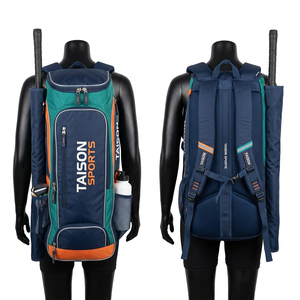 Sac de sport pour hockey sur gazon pour femmes, polyester 600D premium, 320 GSM, gris bordeaux, multi-panneaux, porte-crosse, logo personnalisé - Product Image 2