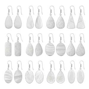 Atractivos Pendientes de Scolecita Blanca, Pendientes Colgantes de Latón Plateado, Estilo Vintage, para Niñas, Bodas, Fiestas de Compromiso, para Ella - Product Image 1