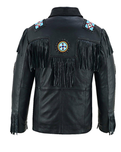 Chaqueta de Cuero Bronceada Estilo Vaquero 2026 con Flecos de Ante para Hombre, Estilo Rodeo Vintage - Product Image 6