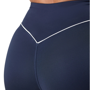 Women's High Waist Skinny Biker Shorts Soft <b>Stretch</b> Breathable Quick Dry Yoga Running Activewear Polyester/Cotton 3D Design Navy - Product Image 5