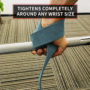 สายรัดข้อมือยกน้ำหนักแบบหนาพิเศษ ทำจากผ้าฝ้าย สำหรับยกน้ำหนัก เพาเวอร์ลิฟติ้ง เพาะกาย ระบายอากาศได้ดี ใช้ได้ทั้งชายและหญิง - Product Image 3